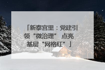 新泰宫里：党建引领“微治理” 点亮基层“网格红”