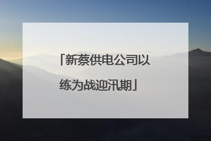 新蔡供电公司以练为战迎汛期