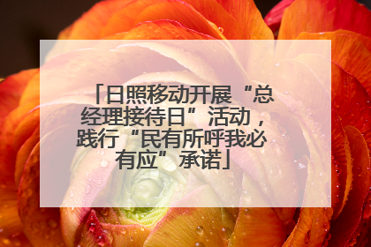日照移动开展“总经理接待日”活动，践行“民有所呼我必有应”承诺