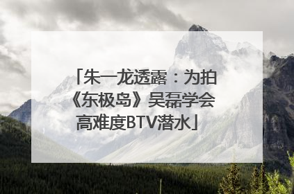 朱一龙透露：为拍《东极岛》吴磊学会高难度BTV潜水
