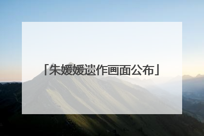 朱媛媛遗作画面公布