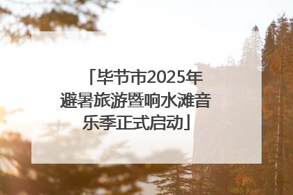 毕节市2025年避暑旅游暨响水滩音乐季正式启动