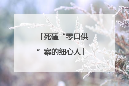 死磕“零口供”案的细心人