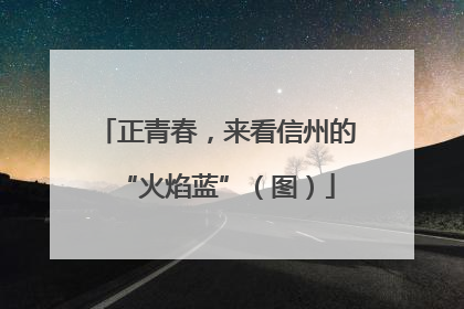 正青春，来看信州的“火焰蓝”（图）