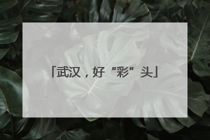 武汉，好“彩”头