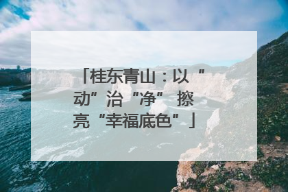 桂东青山：以“动”治“净” 擦亮“幸福底色”
