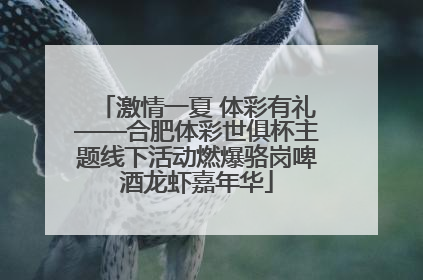 激情一夏 体彩有礼——合肥体彩世俱杯主题线下活动燃爆骆岗啤酒龙虾嘉年华