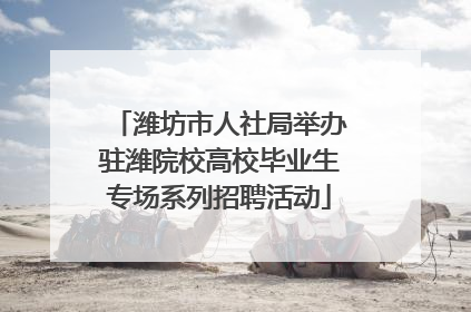 潍坊市人社局举办驻潍院校高校毕业生专场系列招聘活动