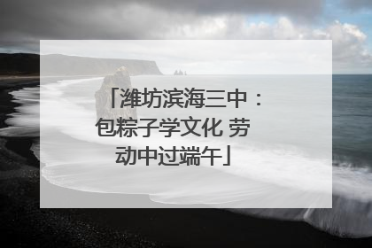 潍坊滨海三中：包粽子学文化 劳动中过端午