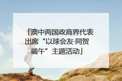 澳中两国政商界代表出席“以球会友·同贺端午”主题活动