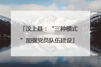 汶上县：“三种模式”加强党员队伍建设