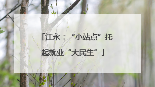 江永：“小站点”托起就业“大民生”