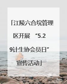 江陵六合垸管理区开展 “5.29计生协会员日”宣传活动
