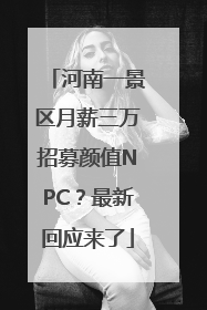 河南一景区月薪三万招募颜值NPC？最新回应来了
