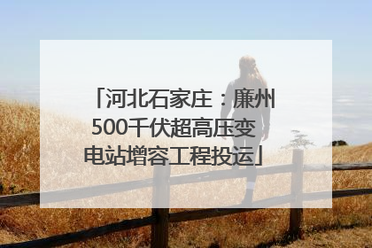 河北石家庄：廉州500千伏超高压变电站增容工程投运