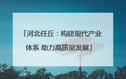 河北任丘：构建现代产业体系 助力高质量发展