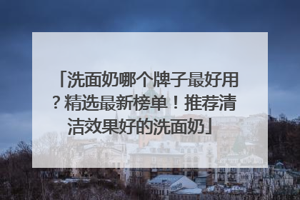洗面奶哪个牌子最好用？精选最新榜单！推荐清洁效果好的洗面奶