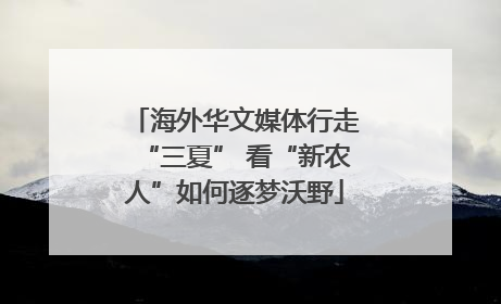 海外华文媒体行走“三夏” 看“新农人”如何逐梦沃野