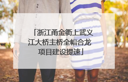 浙江甬金衢上武义江大桥主桥全幅合龙 项目建设提速