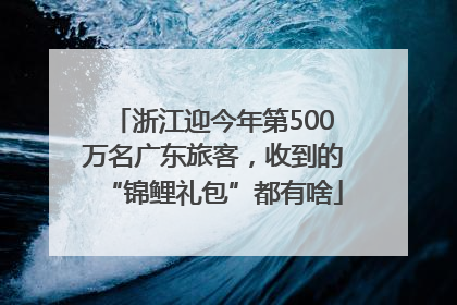 浙江迎今年第500万名广东旅客，收到的“锦鲤礼包”都有啥