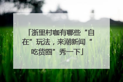 浙里村咖有哪些“自在”玩法，来潮新闻“吃货圈”秀一下