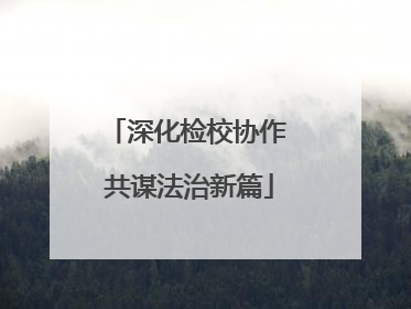 深化检校协作 共谋法治新篇