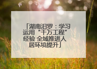 湖南汨罗：学习运用“千万工程”经验 全域推进人居环境提升