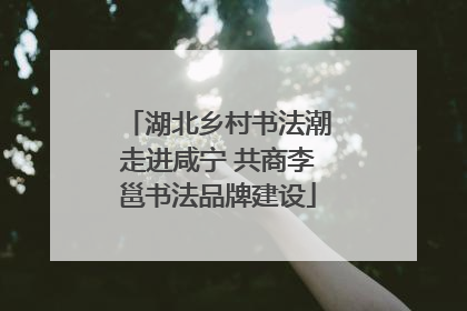 湖北乡村书法潮走进咸宁 共商李邕书法品牌建设