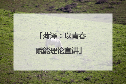 菏泽：以青春赋能理论宣讲