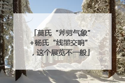 莫氏“斧劈气象”+杨氏“线墨交响”，这个展览不一般