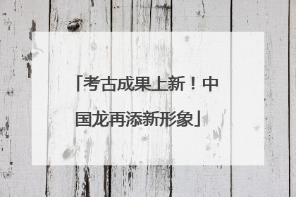 考古成果上新！中国龙再添新形象