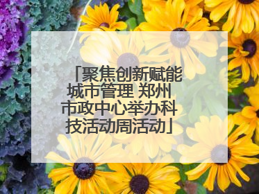 聚焦创新赋能城市管理 郑州市政中心举办科技活动周活动