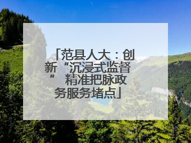 范县人大：创新“沉浸式监督” 精准把脉政务服务堵点