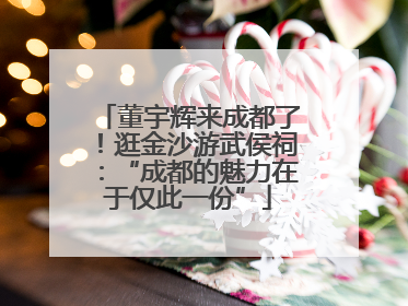 董宇辉来成都了！逛金沙游武侯祠：“成都的魅力在于仅此一份”