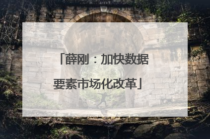 薛刚：加快数据要素市场化改革