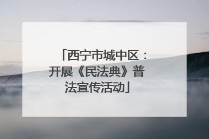 西宁市城中区：开展《民法典》普法宣传活动