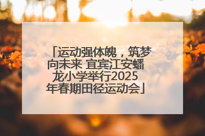运动强体魄，筑梦向未来 宜宾江安蟠龙小学举行2025年春期田径运动会