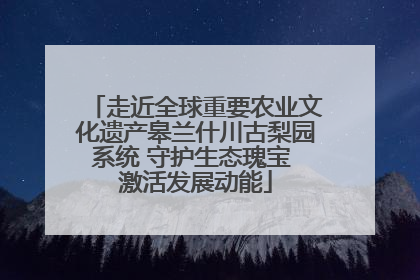 走近全球重要农业文化遗产皋兰什川古梨园系统 守护生态瑰宝 激活发展动能