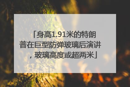 身高1.91米的特朗普在巨型防弹玻璃后演讲，玻璃高度或超两米
