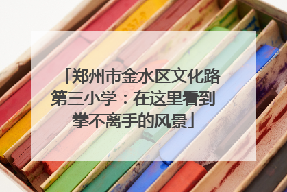 郑州市金水区文化路第三小学：在这里看到拳不离手的风景