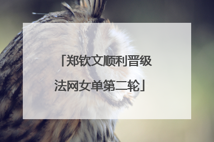郑钦文顺利晋级法网女单第二轮