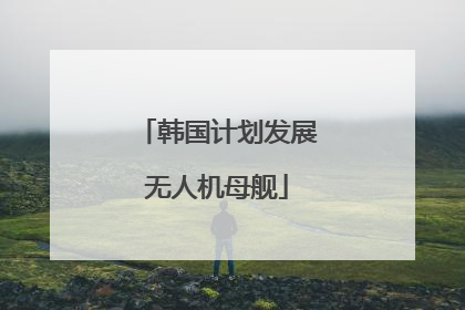 韩国计划发展无人机母舰