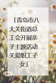 青岛市八大关街道总工会开展亲子主题活动关爱职工子女