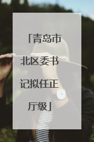 青岛市北区委书记拟任正厅级