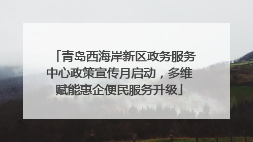 青岛西海岸新区政务服务中心政策宣传月启动，多维赋能惠企便民服务升级