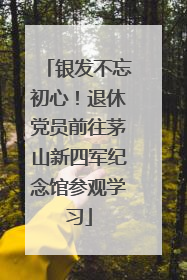 银发不忘初心！退休党员前往茅山新四军纪念馆参观学习