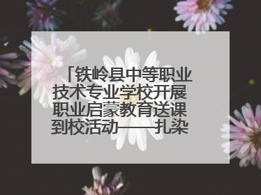 铁岭县中等职业技术专业学校开展职业启蒙教育送课到校活动——扎染艺术与电商营销走进熊官屯镇中心小学