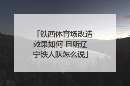 铁西体育场改造效果如何 且听辽宁铁人队怎么说
