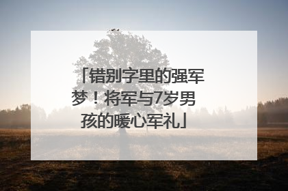 错别字里的强军梦！将军与7岁男孩的暖心军礼