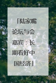 陆家嘴论坛与会嘉宾：长期看好中国经济